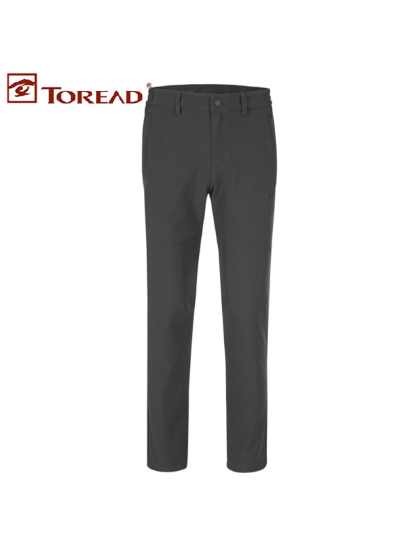 探路者秋冬男女款旅行裤加绒软壳裤保暖防风长裤TAMG91823