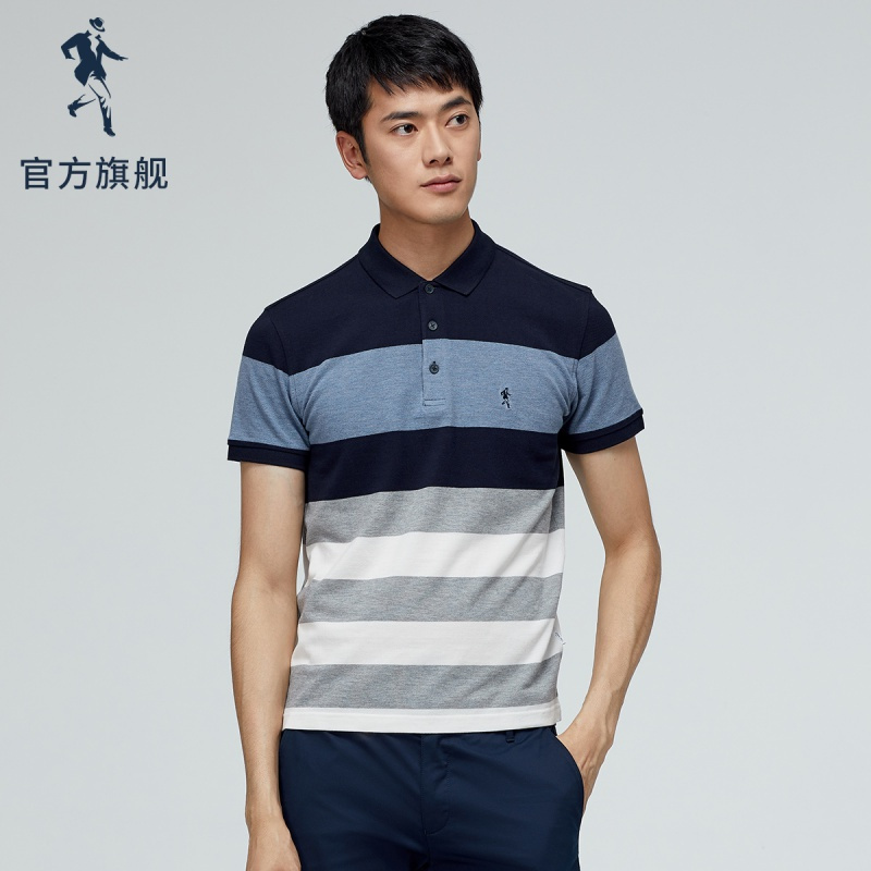 与狼共舞短袖t恤男士polo衫男装翻领夏季新款爸爸短袖t恤男夏