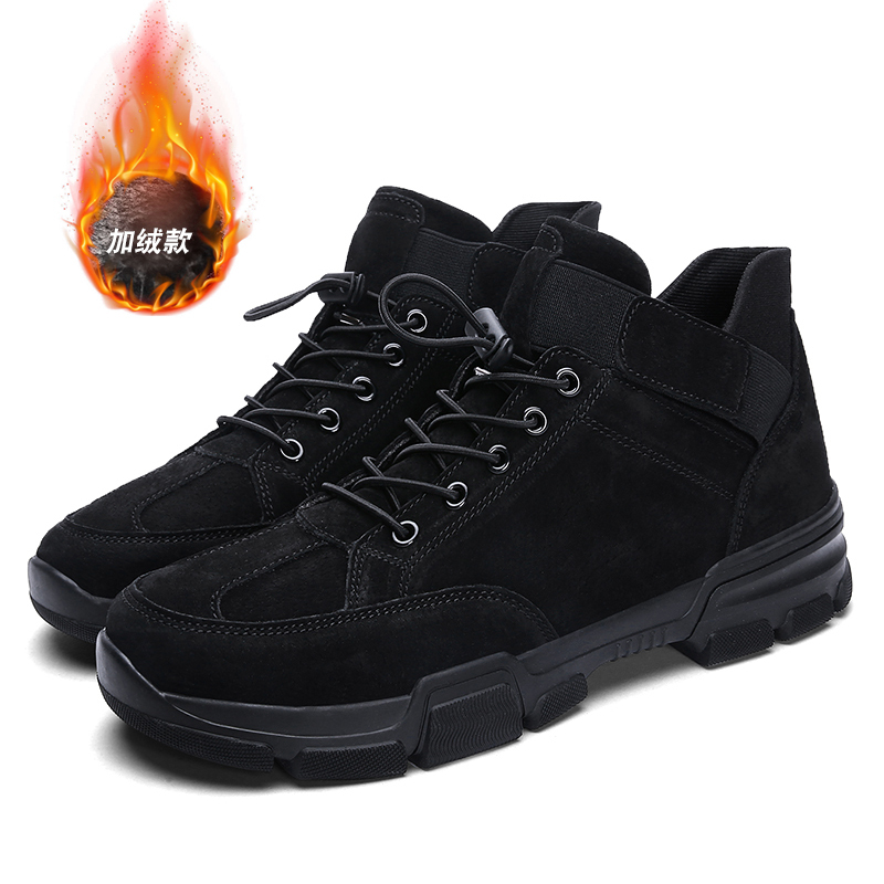 艾斯臣acesc秋冬新品男士休闲棉鞋加绒英伦风复古短款潮鞋