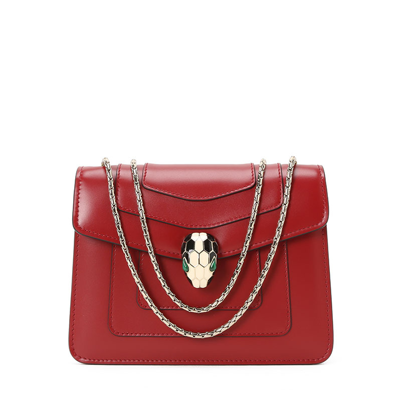 宝格丽bvlgariserpentiforever链条包经典蛇头光面皮女士手提包280159