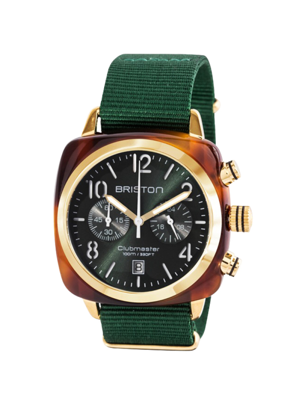 Briston正品手表男女情侣 运动欧美潮流石英表 绿带绿盘金色