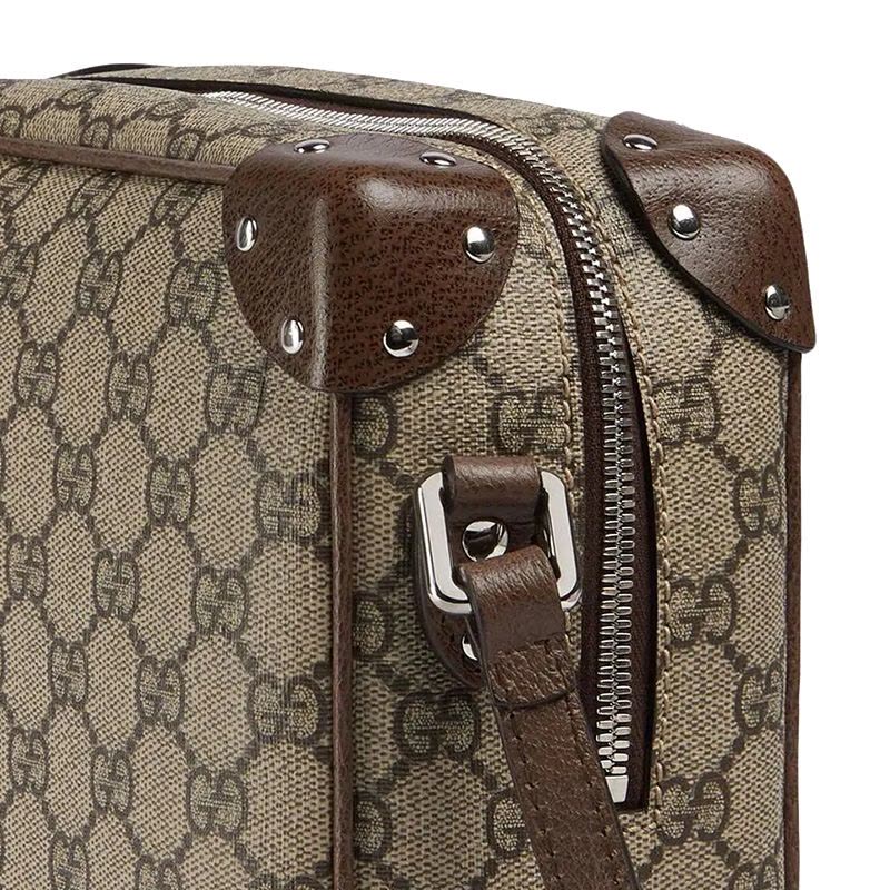 预订 20春夏款 GUCCI 盒子包单肩斜挎包 老花锁扣 23*19*10CM图片