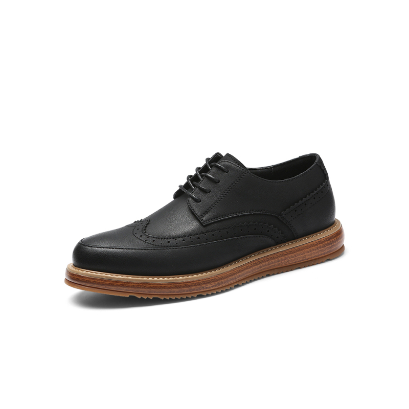 鞋休闲皮鞋男韩版潮流百搭英伦青年男士潮商务雕花布洛克男鞋休闲鞋