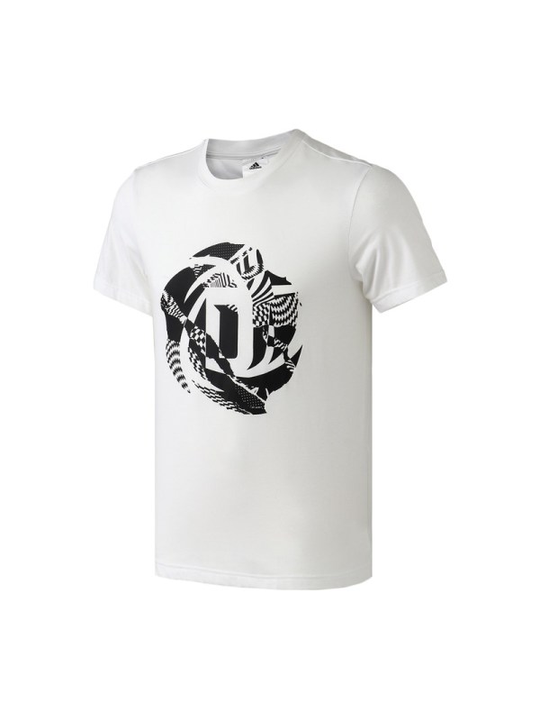 阿迪达斯男服短袖T恤2019新款ROSE LOGO TEE罗斯篮球运动服DU6281