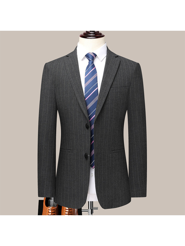 仿毛料婚礼西服套装商务正装男士西装厚款韩版职业西服伴郎套西男