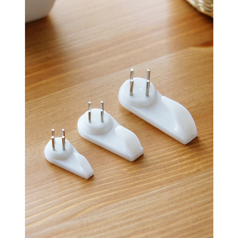 30只家居装饰品画框钉 塑料墙壁挂钩 大中小号混装挂钉 家用钉子