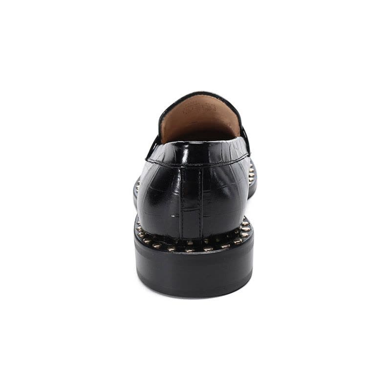 斯图尔特·韦茨曼 STUART WEITZMAN 女士皮革铆钉装饰平底单鞋乐福鞋皮鞋PALMER LOAFER图片