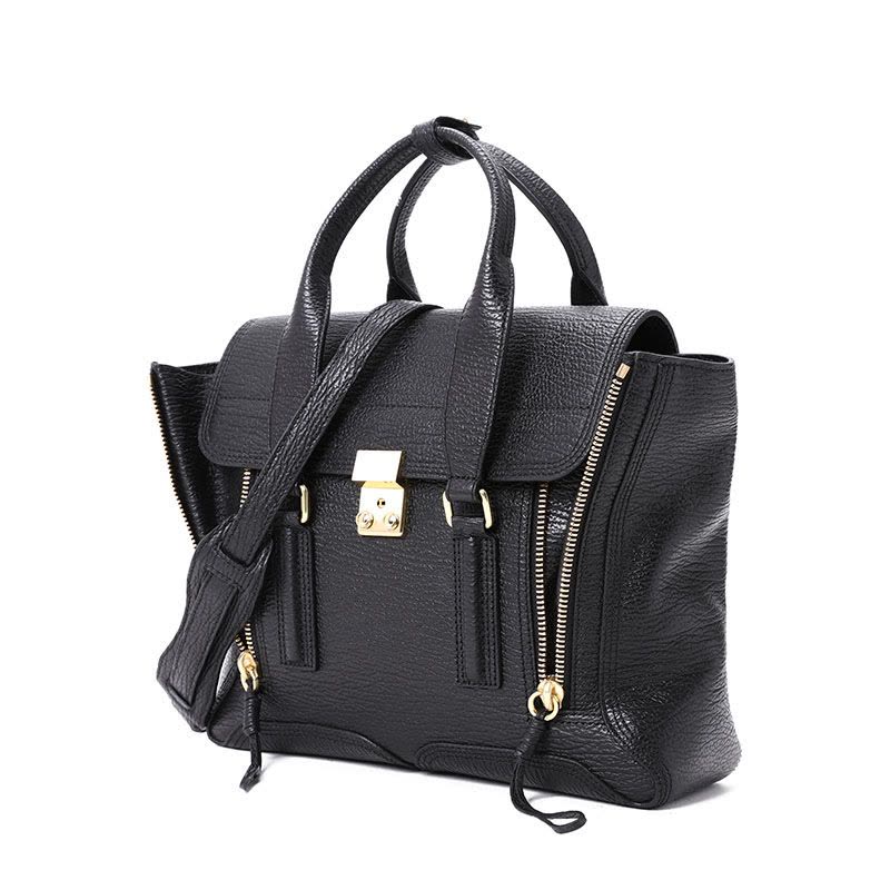 3.1 PHILLIP LIM 3.1 通勤手拎包中号 锁扣粒面皮AC000179金扣 女士手提包图片