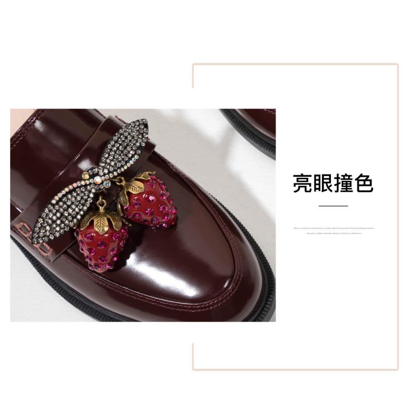 St&Sat/星期六新款简约英伦风低跟圆头深口单鞋女SS03112200图片
