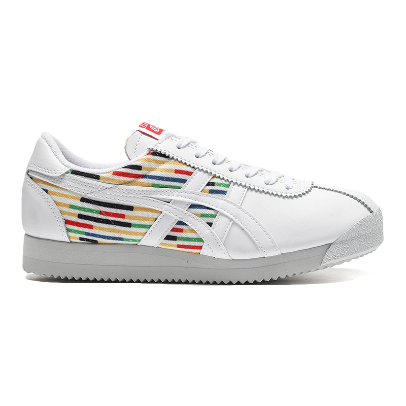 亚瑟士tiger女鞋休闲鞋撞色印花小白鞋运动鞋1183a774-100