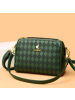 包包女包新款2026斜挎包女单肩包女时尚菱格印花小方包女