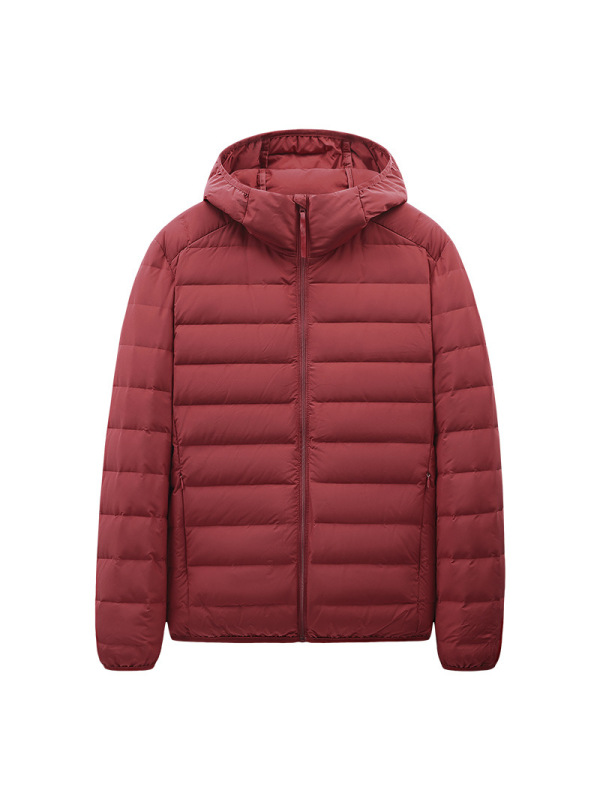 男装秋冬季新款轻薄羽绒服男短款90白鸭绒轻便连帽潮流外套男