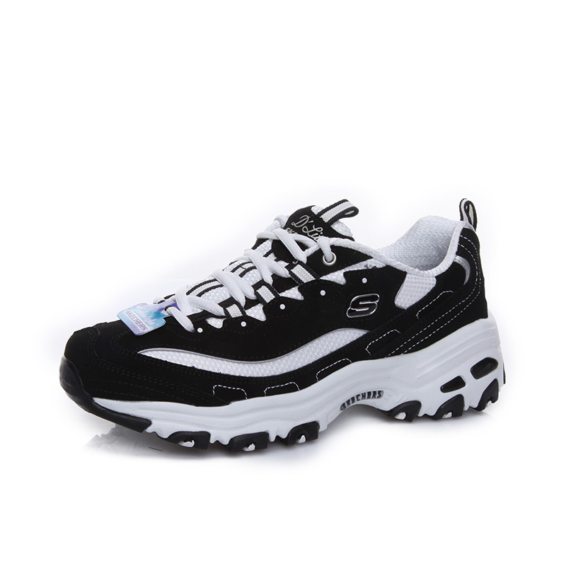 Skechers斯凯奇 D’lites女鞋黑白熊猫款明星同款潮鞋99999720
