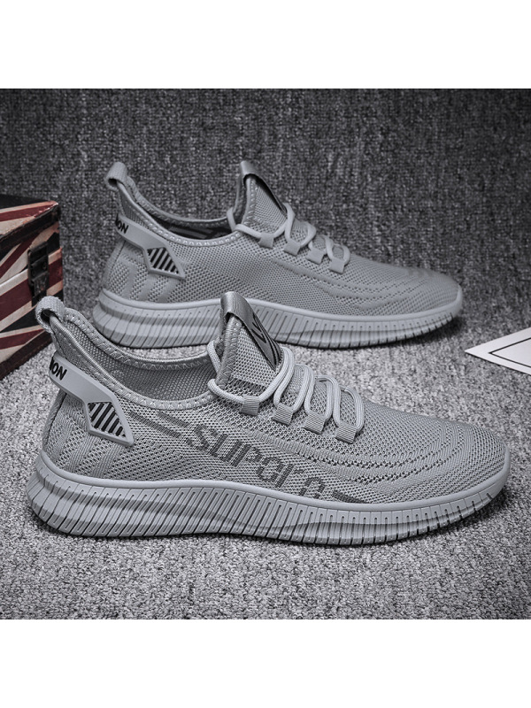 Ceba时尚街头青年穿搭运动鞋飞织透气日常休闲男鞋个性字母椰子鞋2022