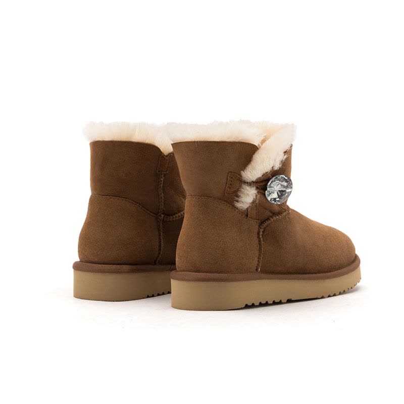 St&Sat/星期六冬季新款圆头低跟绒里雪地靴女靴SS9411A483图片