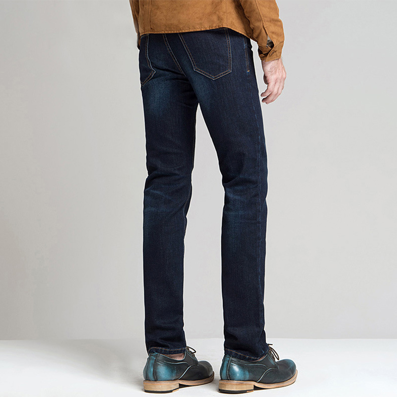 皮尔卡丹（pierre cardin） 牛仔裤男 2018秋冬新品 加厚百搭商务休闲磨毛弹力舒适牛仔长裤