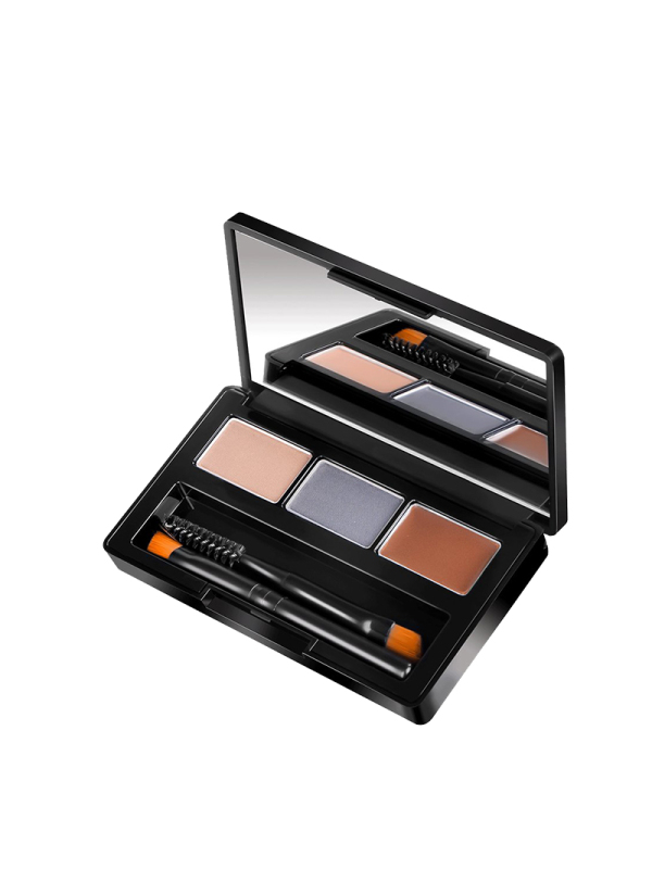 VOV三色眉粉4.5g（黑色+咖啡色+棕色）（新包装）立体眼妆修容防水防汗滋养眉毛易上色持久不晕染