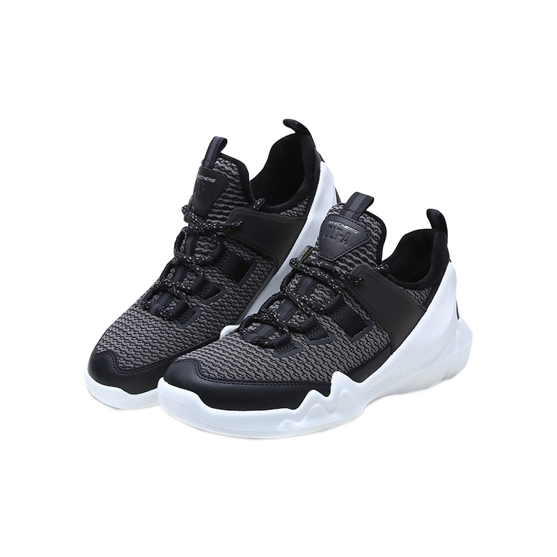 skechers斯凯奇女鞋 潮流经典休闲鞋女 编织拼接运动鞋66666086