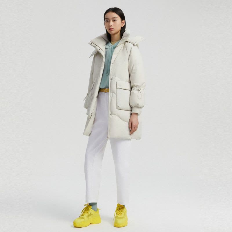 波司登羽绒服2020新款女中长款抽绳时尚保暖B00145972图片