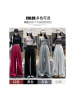 灰色运动裤女春秋季新款秋冬加绒直筒卫裤小个子休闲阔腿裤子