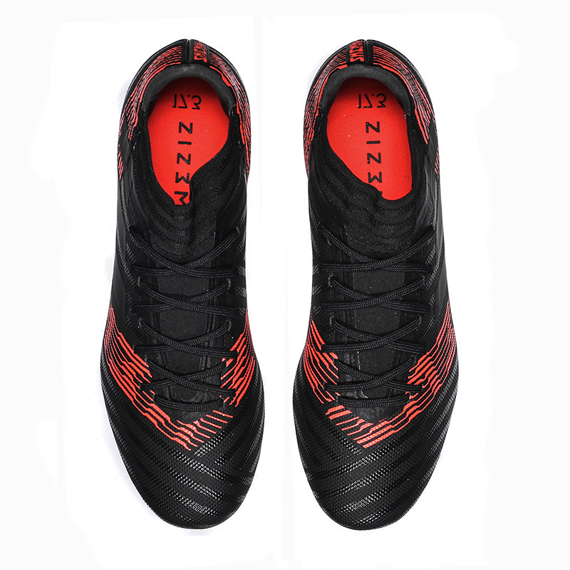 【自营】adidas阿迪达斯男子足球鞋NEMEZIZ梅西AG短钉球鞋CP8994 CP89941号黑色+红荧光