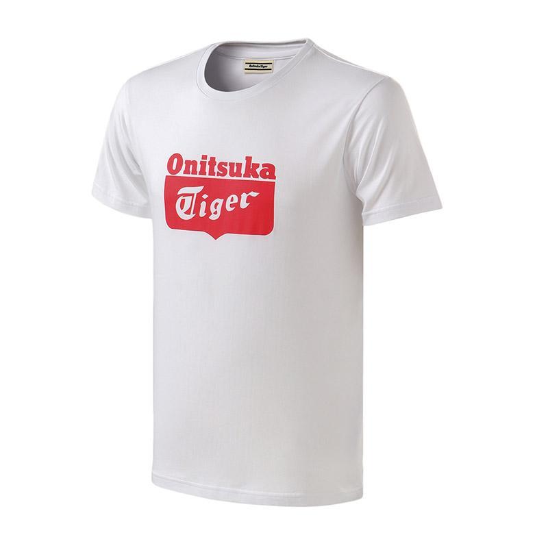 鬼冢虎Onitsuka Tiger男短袖t恤夏OKT130-0123.. L OKT130-0123白色/红色