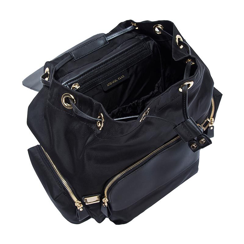 michaelkors迈克科尔斯双肩包女纯色尼龙织物休闲搭扣双肩包30s8gox