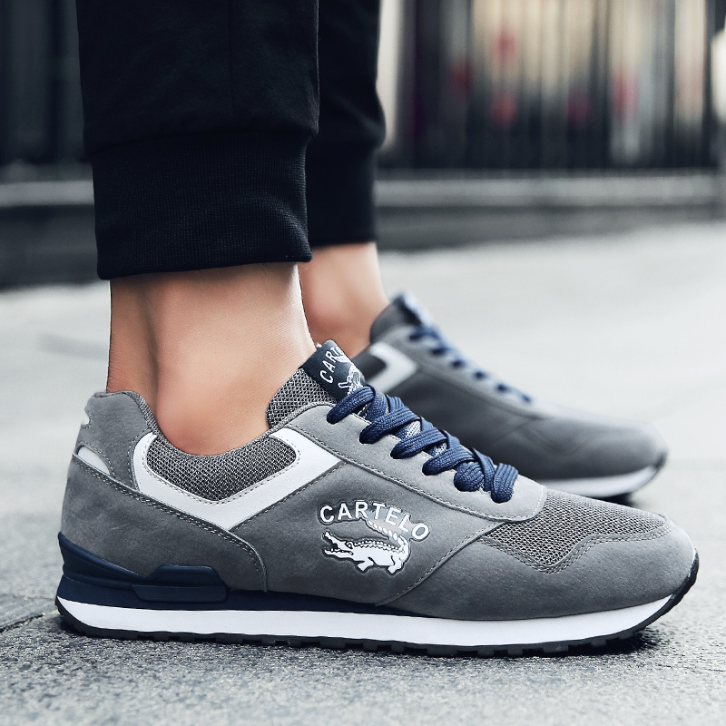 卡帝乐鳄鱼cartelo时尚运动休闲男鞋男子户外旅游舒适跑步kdlk21