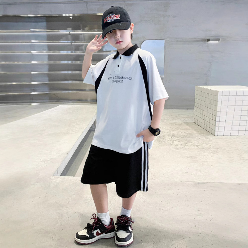 男童夏装套装2025新款儿童夏季短袖薄款运动休闲POLO衫夏款大童潮