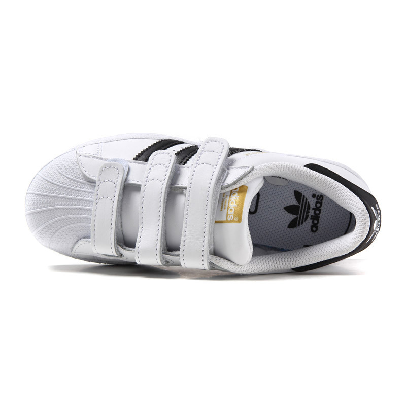 【自营】adidas三叶草男小童4-10岁贝壳头SUPERSTAR魔术贴休闲运动鞋B26070