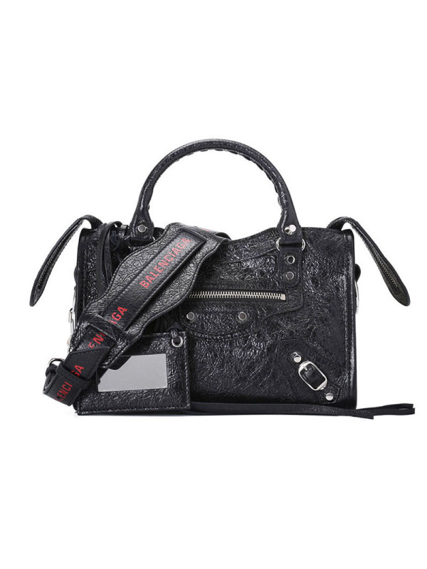 BALENCIAGA/巴黎世家 女包铆钉迷你city羊皮机车包 300295