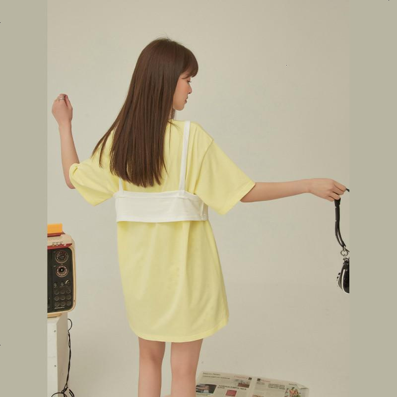 OtherMix两件套T恤女2021年夏季新款纯色薄款圆领宽松短袖上衣潮