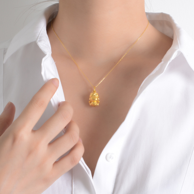 东祥新品3D硬金足金吊坠黄金吊坠 宝宝金饰本宝宝系列小仙女