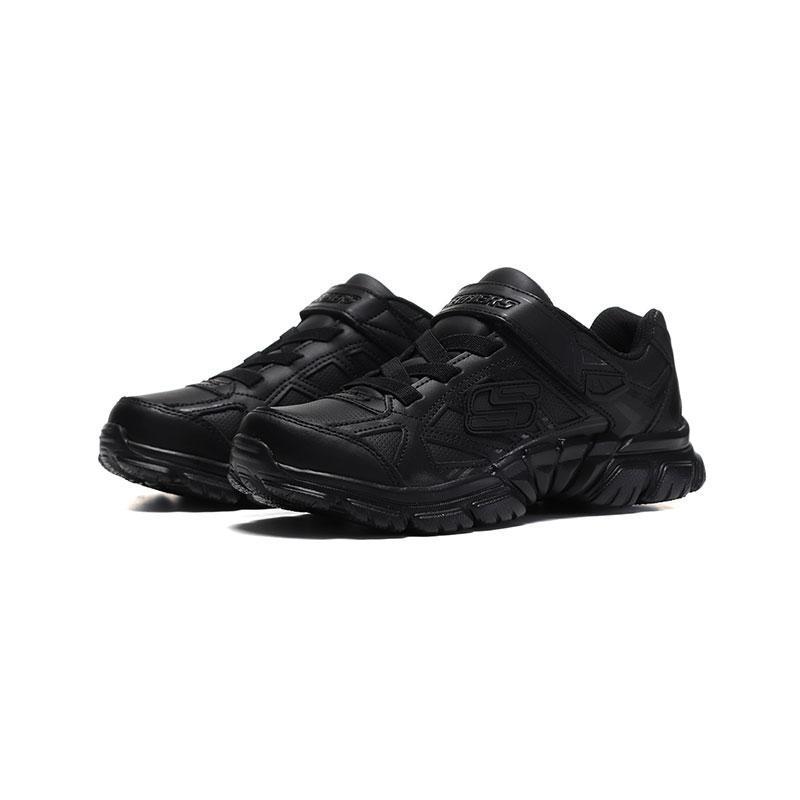 Skechers斯凯奇男童运动鞋魔术贴轻便透气跑步鞋998095L 998095L/BBK黑色