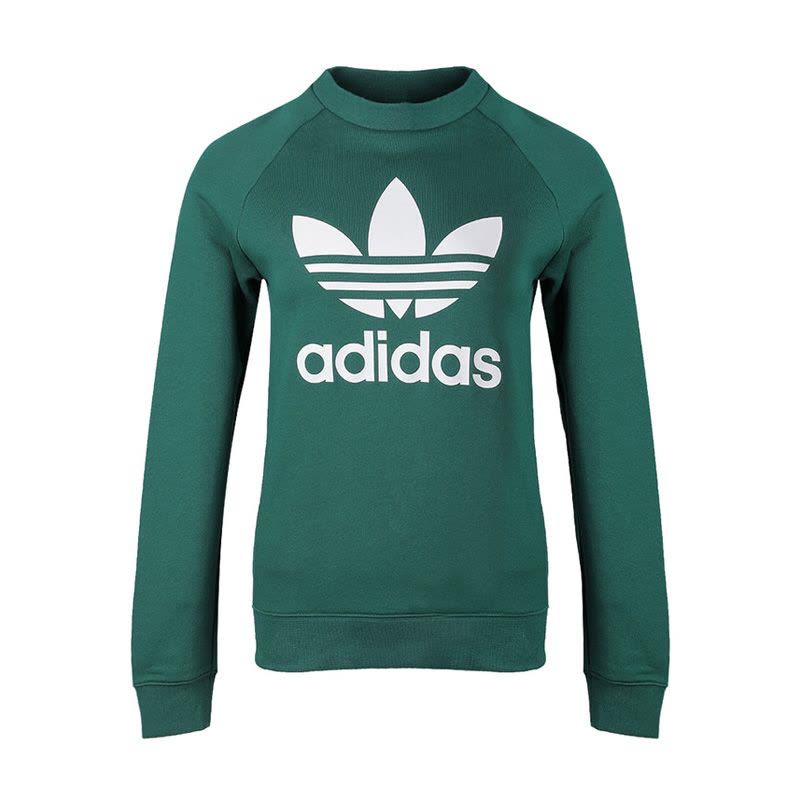 adidas阿迪达斯三叶女装运动服跑步休闲大LOGO圆领卫衣DV2623图片