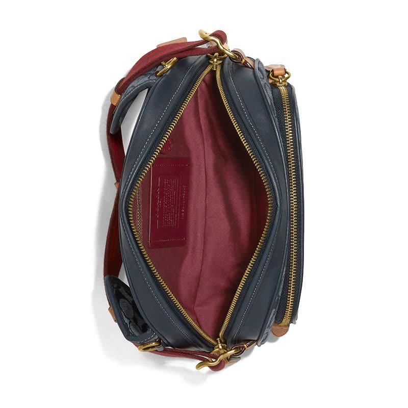 COACH\蔻驰 CHAMBRAY 男女通用款 中性款腰包单肩斜挎包 logo印花牛仔 26*14*7CM图片