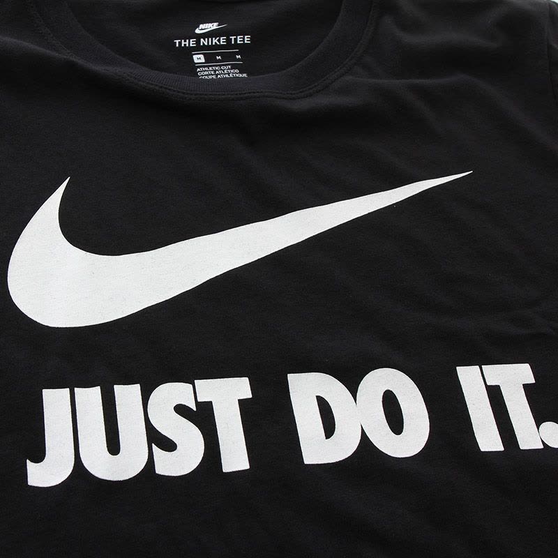 NIKE耐克女短袖T恤just do it休闲透气圆领上衣889404 黑色 L图片