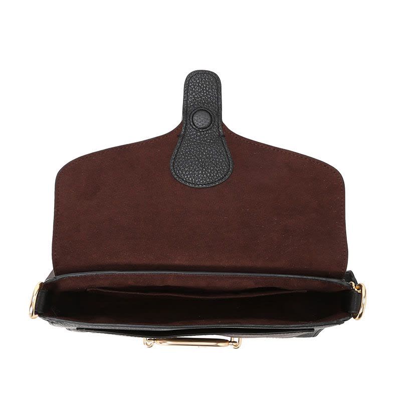 COACH 蔻驰 JADE 女士斜挎包 通勤肩背包小号 马车标粒面皮拼织物F90782金扣图片