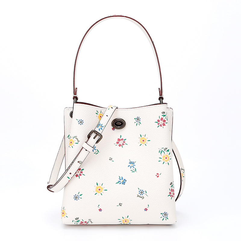 蔻驰coach奢侈品女士专柜款charlie21号皮质手提手提单肩斜挎包水桶包