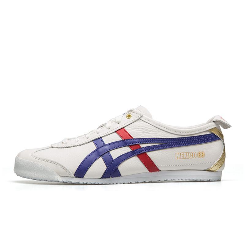 鬼塚虎Onitsuka Tiger 红白蓝MEXICO 66 烫金男女运动 休闲鞋 D507L