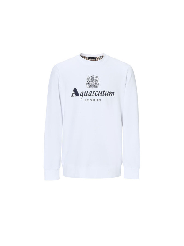 雅格狮丹 AQUASCUTUM 男士卫衣 LOGO印花棉质QMFOO2L0