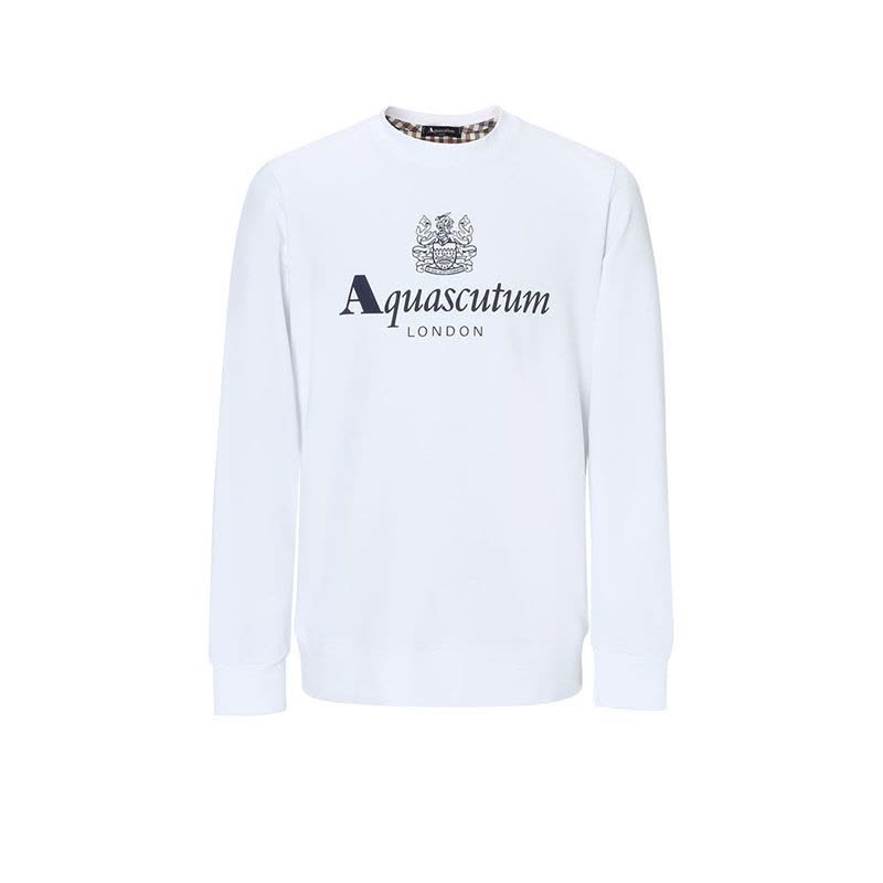 雅格狮丹 AQUASCUTUM 男士卫衣 LOGO印花棉质QMFOO2L0图片