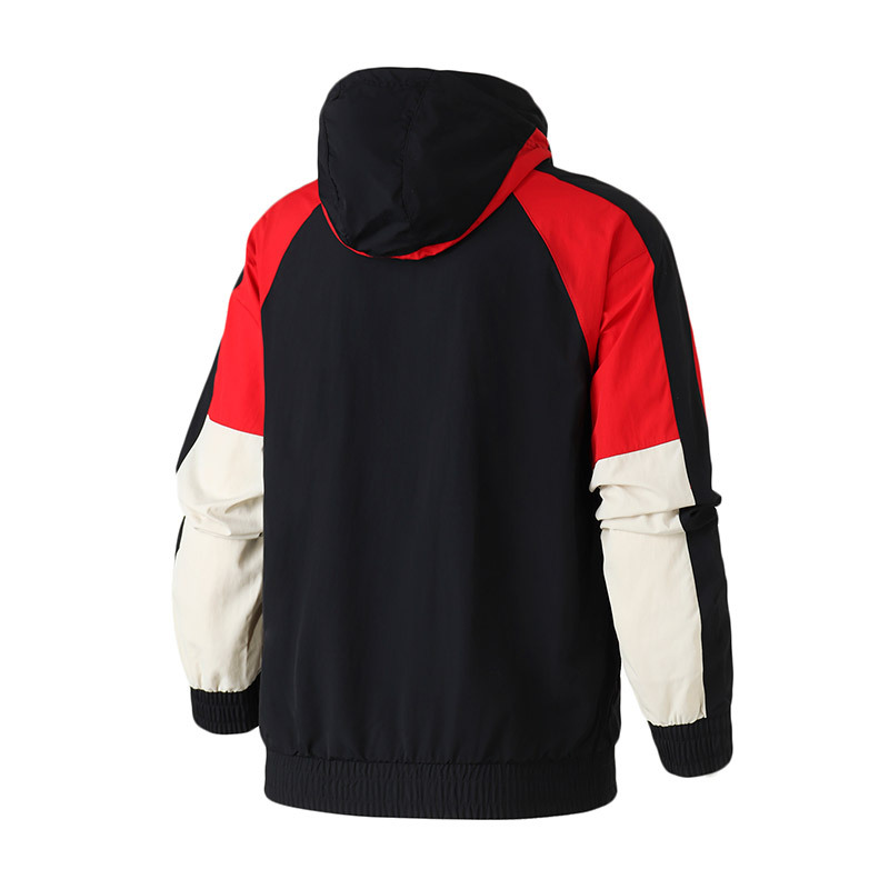 NIKE男装夹克新款时尚撞色拼接连帽防风篮球休闲运动服AJ3458