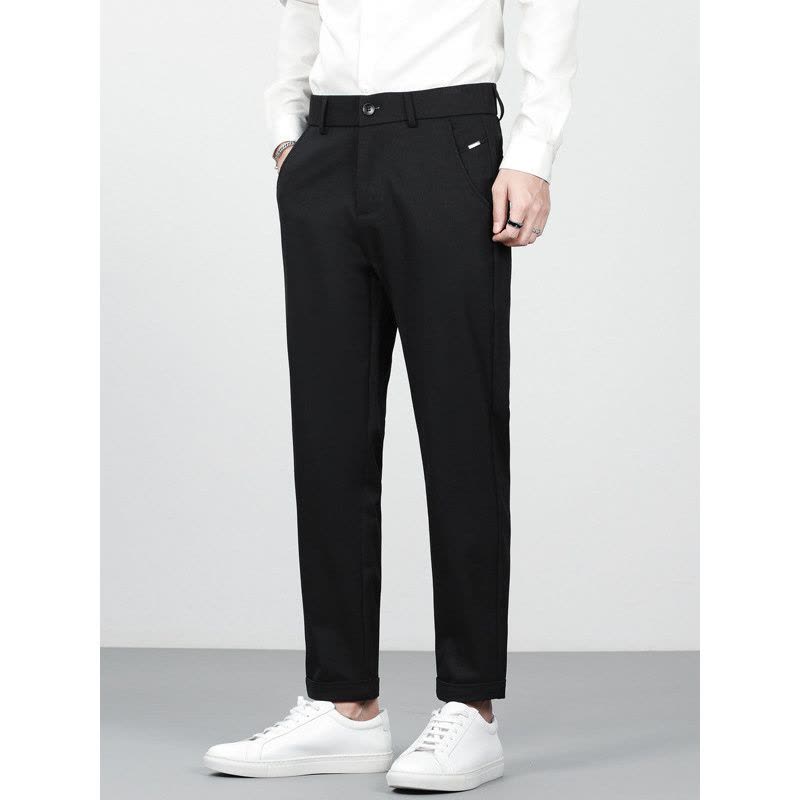 新款直筒小西裤男款 秋冬轻商务垂感抗皱易打理男休闲裤 基础百搭图片