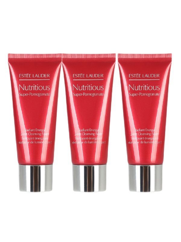 雅诗兰黛红石榴二合一泡沫洁面乳30ml*3 深层清洁洗面奶