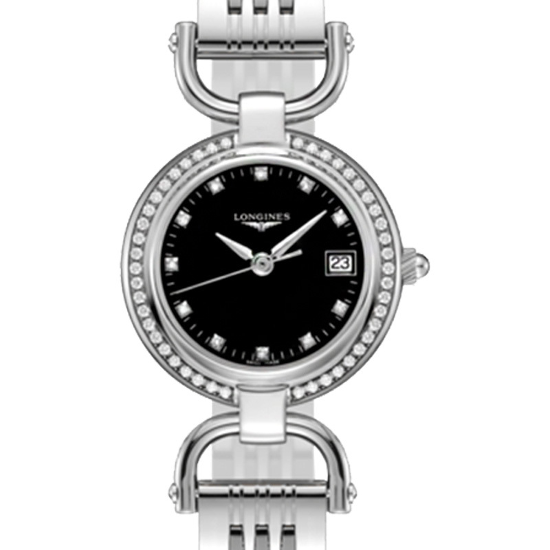 浪琴longines骑士系列瑞士进口石英表女l61300576精致小巧镶钻女表