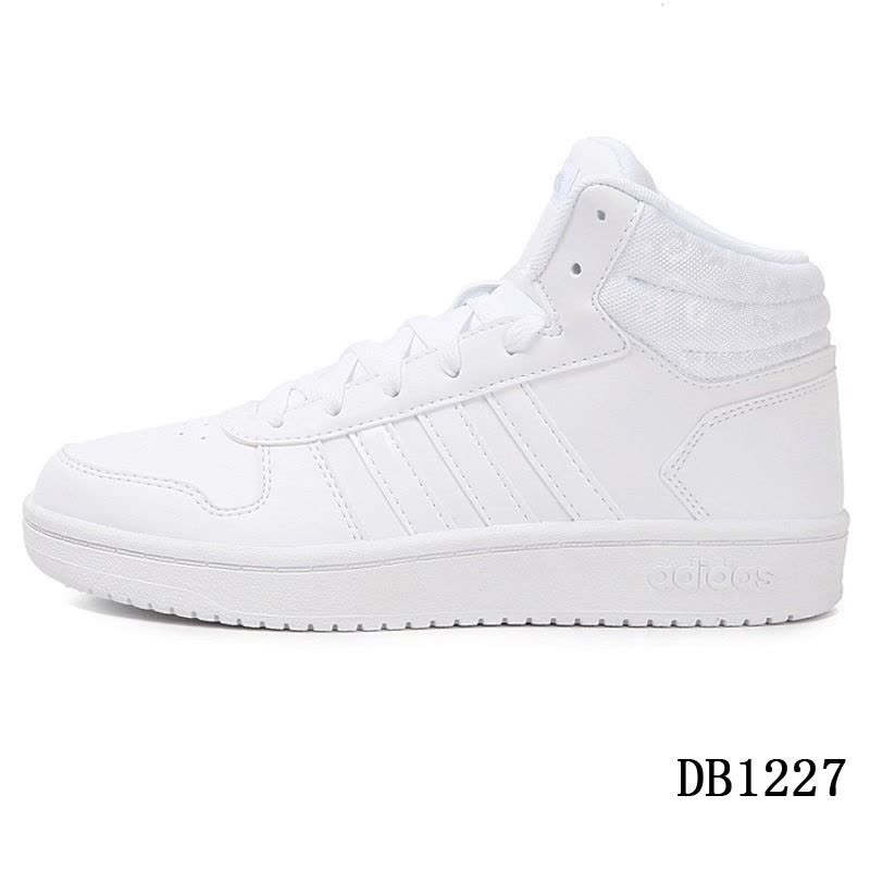 阿迪达斯NEO女鞋季高帮耐磨保暖运动休闲小白鞋DB1227图片