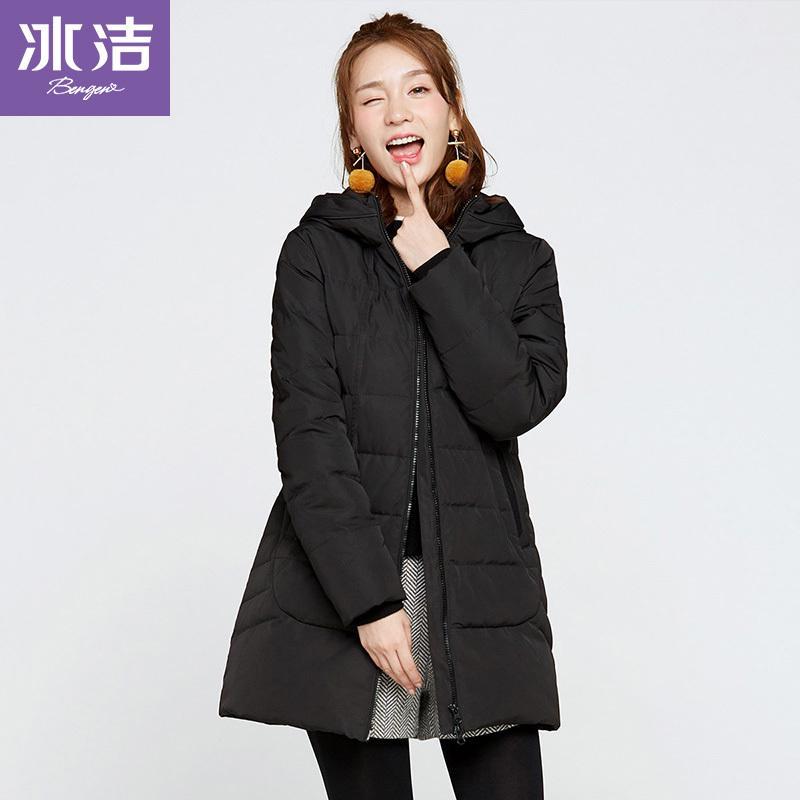 羽绒服 女视频介绍_冰洁(bengen)女士冬季常规款连帽羽绒服休闲冬季