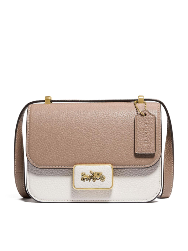 预售 COACH\蔻驰 Alie 口盖包 单肩包 斜挎包 方扣马车不标荔纹皮4790