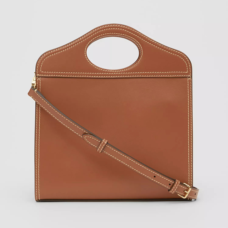 【预售4周左右发货】BURBERRY/博柏利 迷你缉明线装饰皮革口袋包